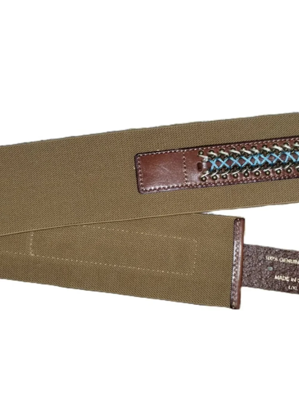 Vintage 80s Brown Leather Belt
